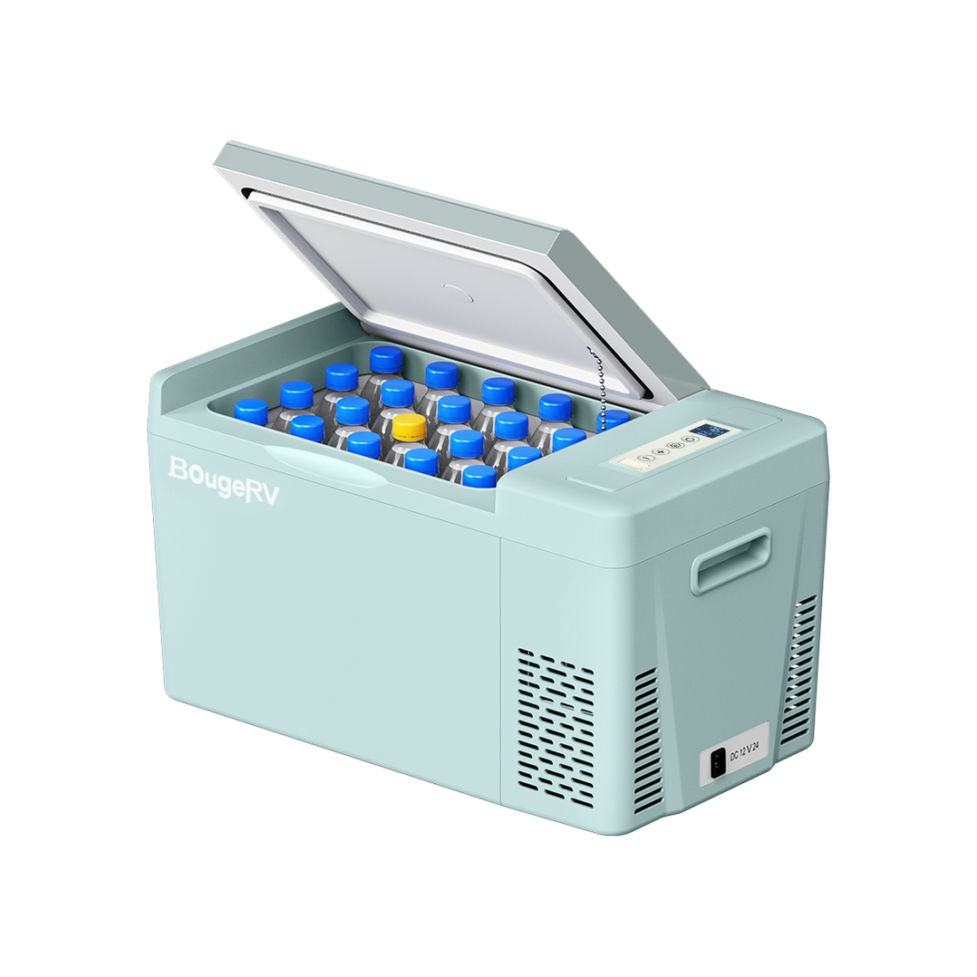 BougeRV 12V 23 Quart Mint Green Mini Fridge — OffGrid Lux