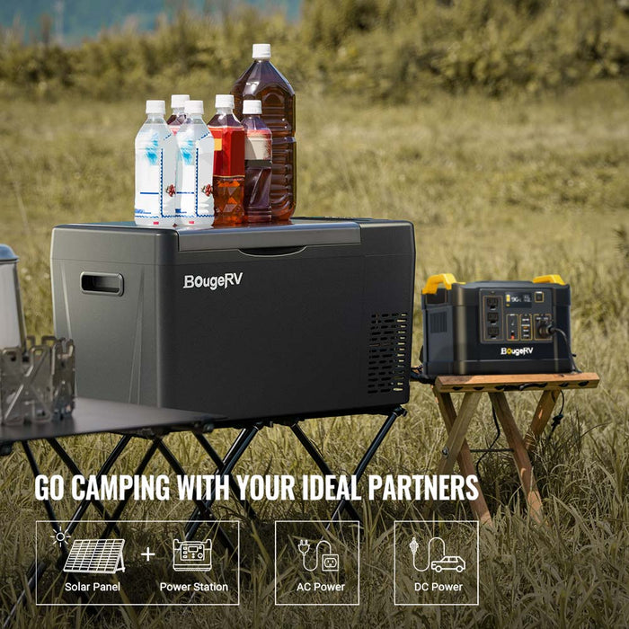 BougeRV 12V 23 Quart Portable Fridge Black For Travel