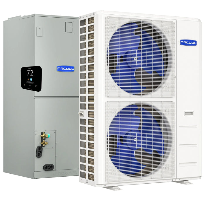 MRCOOL Hyper Heat 2nd Gen 48K BTU, 4 Ton, 16.5 SEER2 Heat Pump Condenser and Ducted Air Handler (CENTRAL-48-HP-230B00-O)