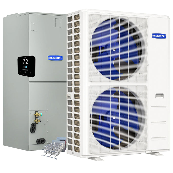 MRCOOL Hyper Heat 2nd Gen 48K BTU, 4 Ton, 16.5 SEER2 Heat Pump Condenser and Ducted Air Handler with 15kW Heat Kit (C48HP230BL00H15)
