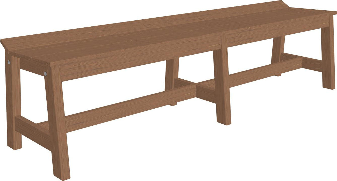 LuxCraft Recycled Plastic 72" Café Dining Bench (DINING HEIGHT)