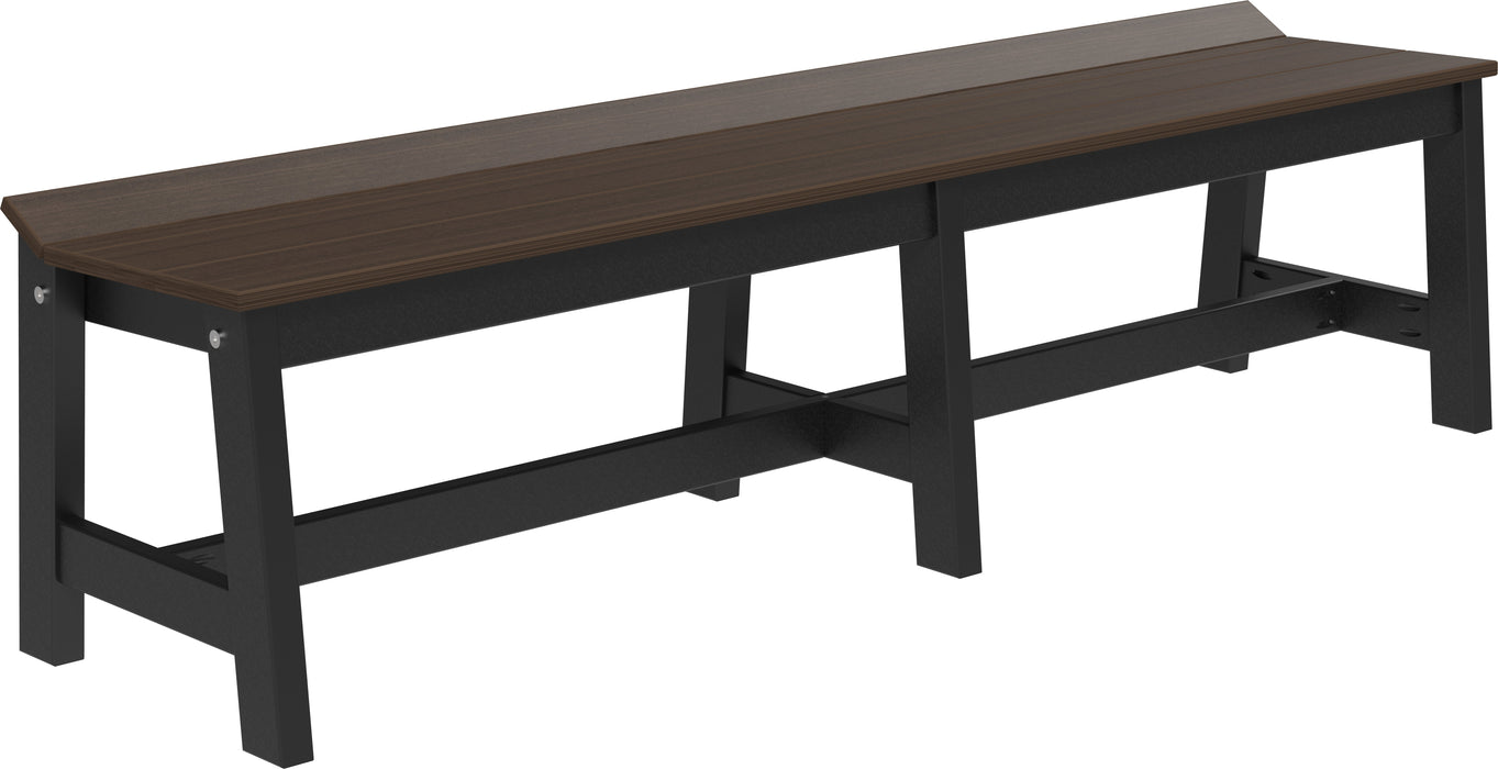 LuxCraft Recycled Plastic 72" Café Dining Bench (DINING HEIGHT)