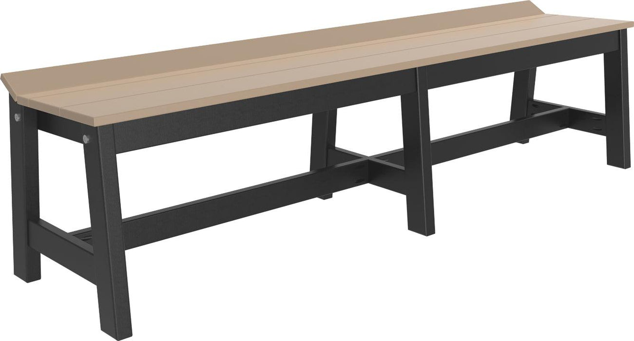 LuxCraft Recycled Plastic 72" Café Dining Bench (DINING HEIGHT)