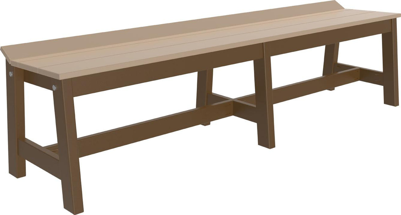 LuxCraft Recycled Plastic 72" Café Dining Bench (DINING HEIGHT)