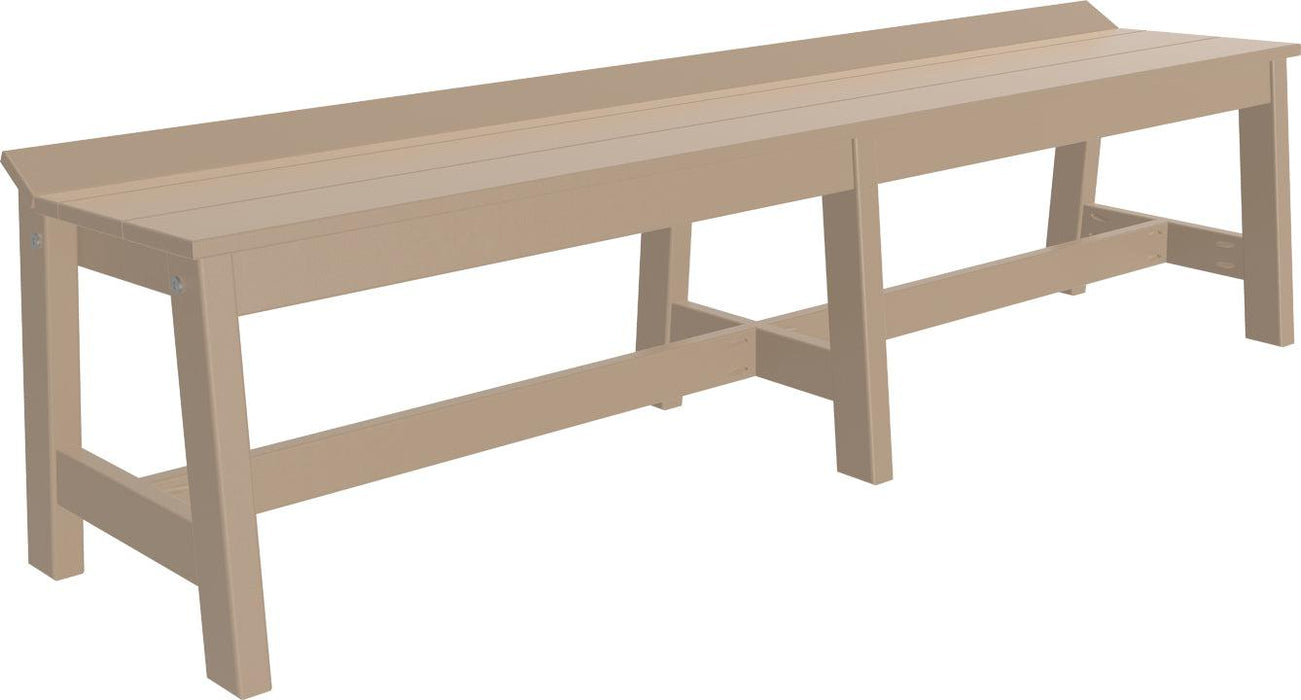 LuxCraft Recycled Plastic 72" Café Dining Bench (DINING HEIGHT)