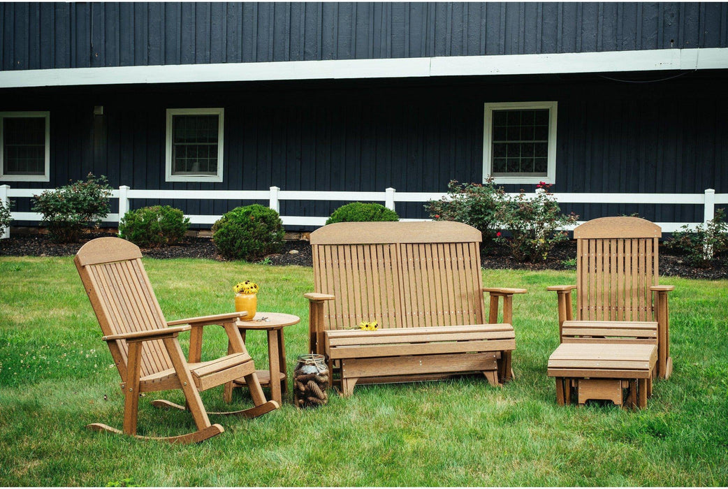LuxCraft Classic Highback 4ft. Recycled Plastic Patio Glider
