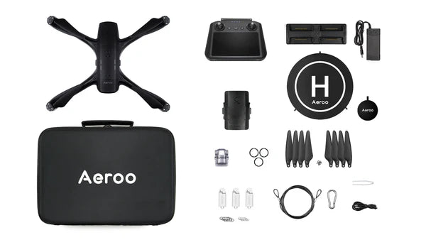 Aeroo Pro Weather-Resistant Drone, 4K Camera, 3-Axis Gimbal, 20 mph Wind Hold, Optical Flow, GPS