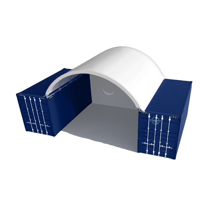 Chery Industrial 20x20 ft Container Shelter with Closed Back Panel