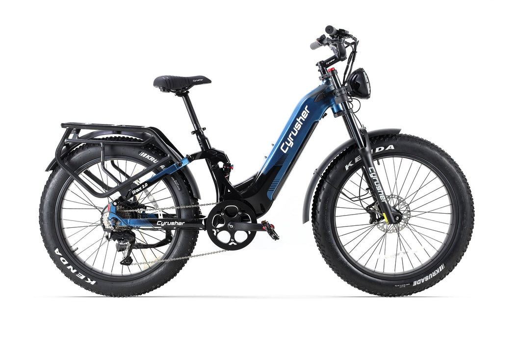 Cyrusher Trax 2.0 Step-Thru E-Bike | Full Suspension Fat Tire