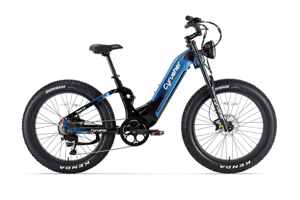 Cyrusher Trax 2.0 Step-Thru E-Bike | Full Suspension Fat Tire