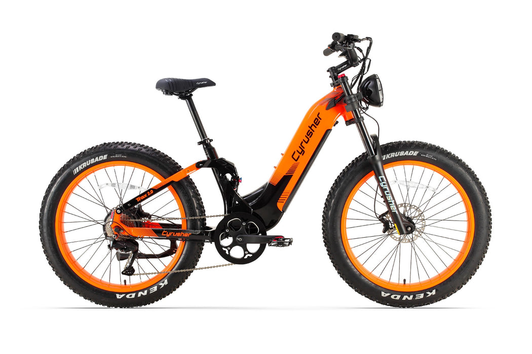 Cyrusher Trax 2.0 Step-Thru E-Bike | Full Suspension Fat Tire