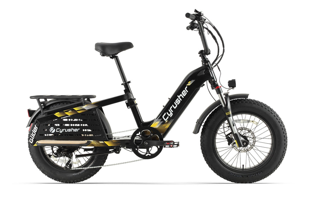 Cyrusher Glider Cargo E-Bike with 750W Hub Motor, 52V Battery & Hydraulic Brakes