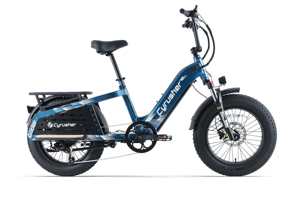 Cyrusher Glider Cargo E-Bike with 750W Hub Motor, 52V Battery & Hydraulic Brakes