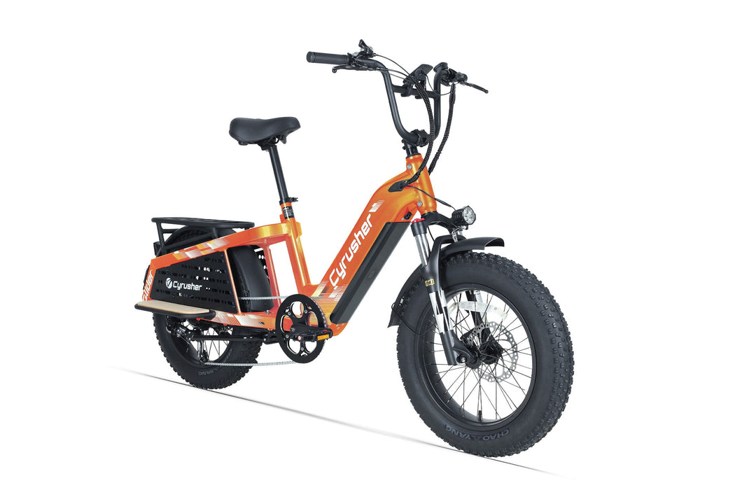 Cyrusher Glider Cargo E-Bike with 750W Hub Motor, 52V Battery & Hydraulic Brakes