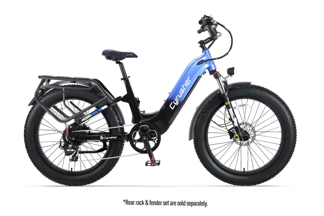 Cyrusher Roam Step-Thru E-Bike | Full Suspension Fat Tire 750W