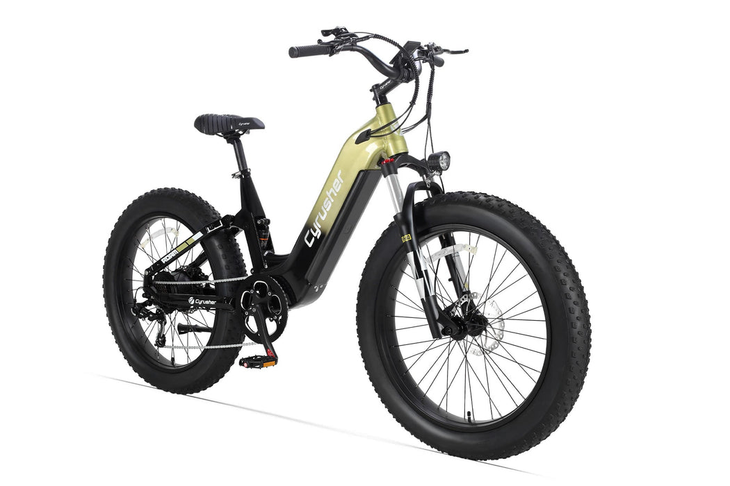 Cyrusher Roam Step-Thru E-Bike | Full Suspension Fat Tire 750W