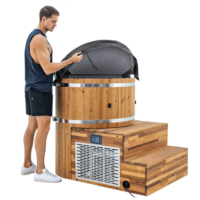 Redwood Outdoors Solo Sauna x Alaskan All-In-One Cold Plunge