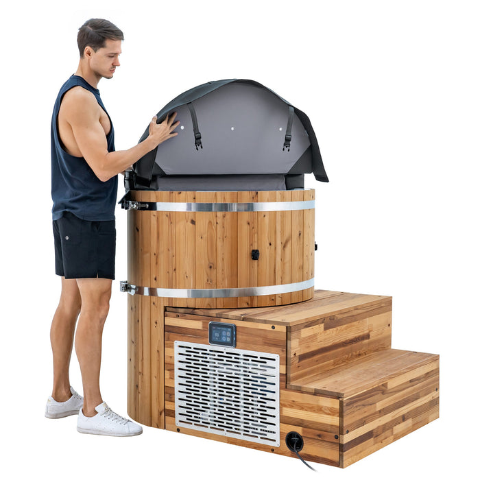 Redwood Outdoors Horizon Sauna x Alaskan All-In-One Cold Plunge