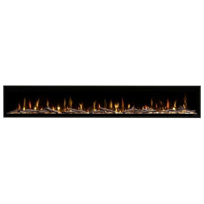 Dimplex Ignite Evolve 100" Built-in Linear Electric Fireplace With Tumbled Glass and Driftwood Media