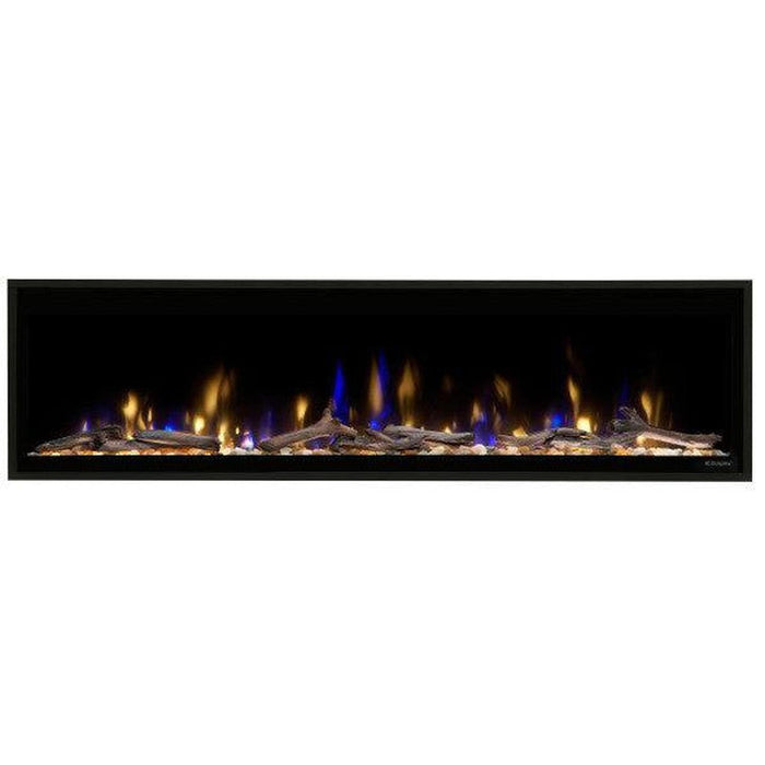 Dimplex Ignite Evolve 60" Built-in Linear Electric Fireplace With Tumbled Glass and Driftwood Media
