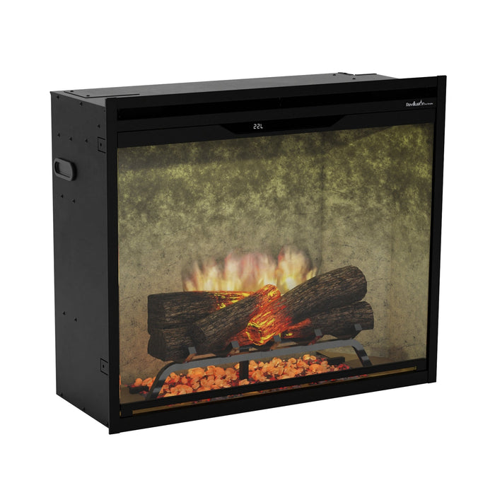 Dimplex Revillusion 30" Built-in Electric Firebox With Weathered Concrete Backer