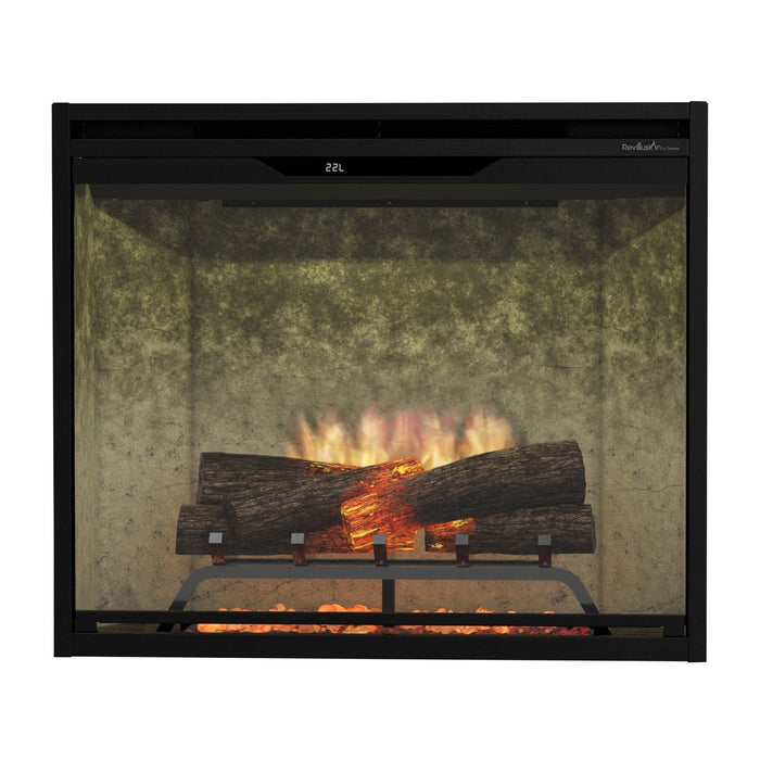 Dimplex Revillusion 30" Built-in Electric Firebox With Weathered Concrete Backer