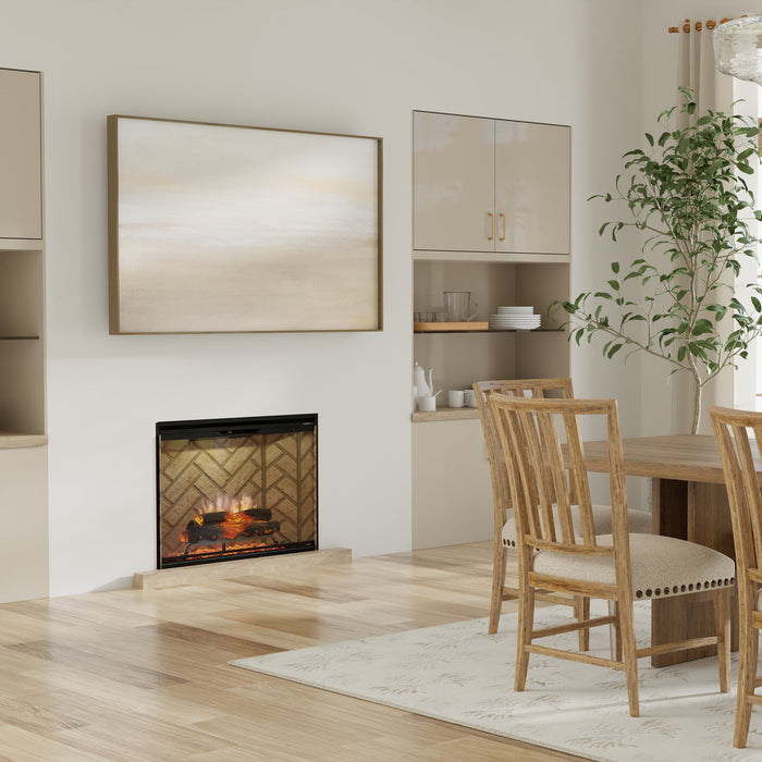 Dimplex Revillusion 36" Built-in Electric Firebox With Herringbone Backer