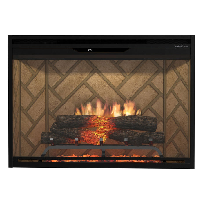 Dimplex Revillusion 36" Built-in Electric Firebox With Herringbone Backer