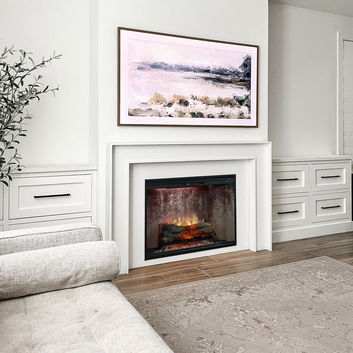 Dimplex Revillusion 36" Built-in Electric Firebox With Weathered Concrete Backer
