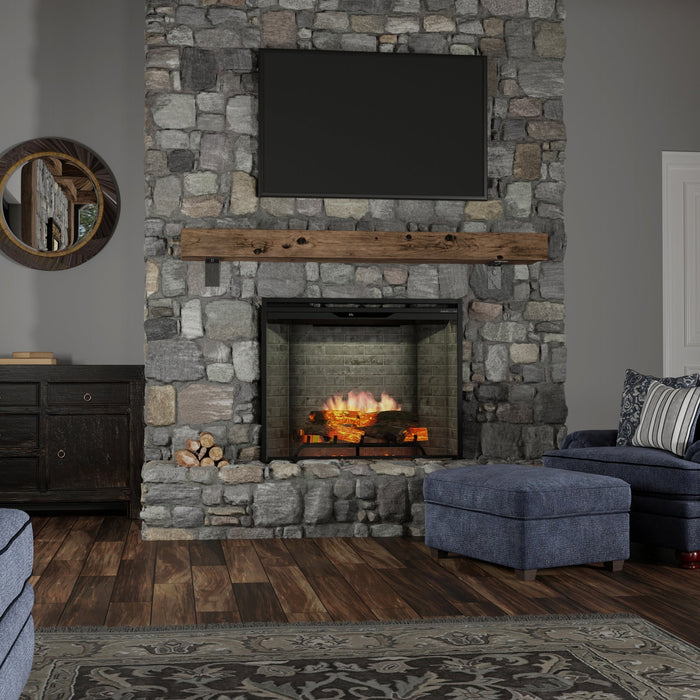 Dimplex Revillusion 36" Portrait Built-in Electric Firebox With Neutral Brick Backer