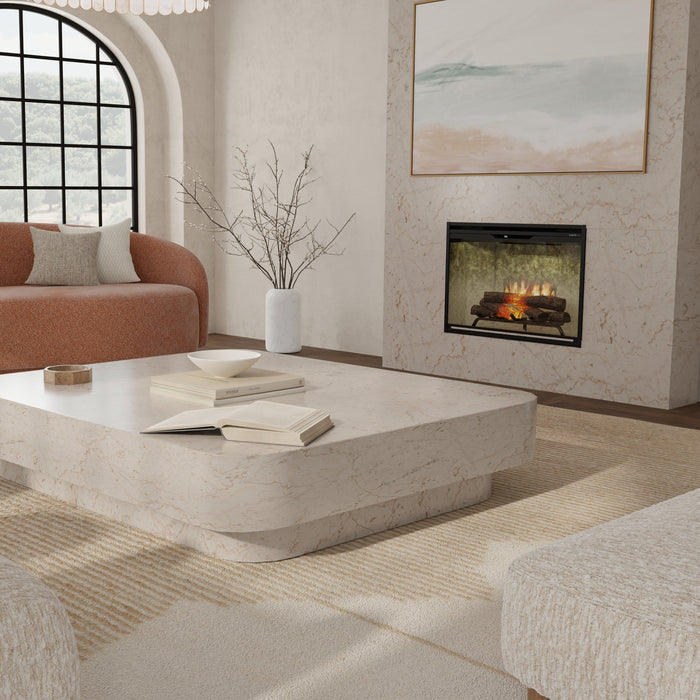 Dimplex Revillusion 42" Built-in Electric Firebox With Weathered Concrete Backer