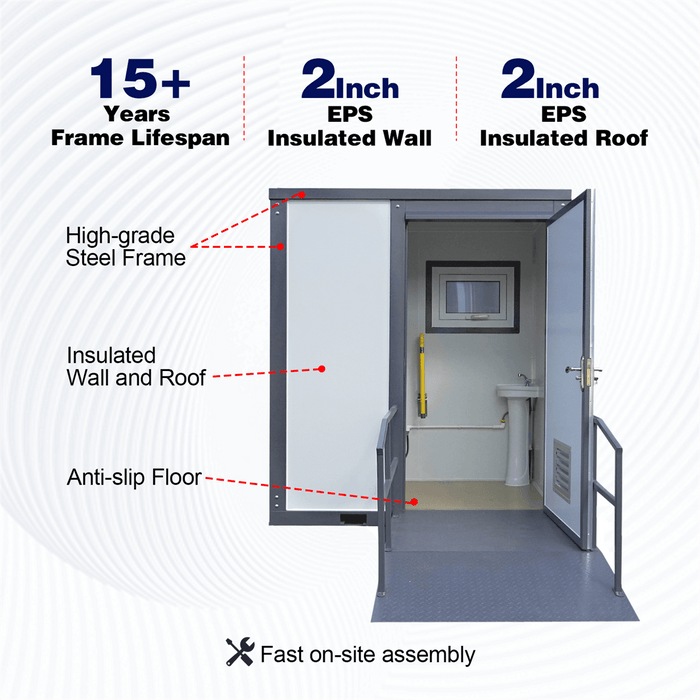 Handicap-Accessible Portable Restroom for Disabled ETA June