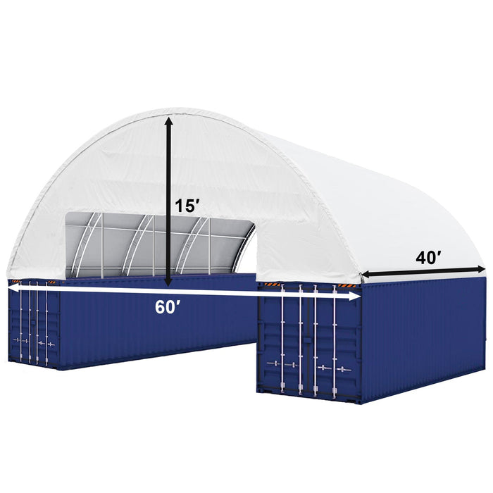 Chery Industrial 60'x40'x15' Double Truss Container Canopy Shelter