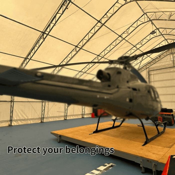 Chery Industrial Gold Mountain Double Truss Storage Shelter 40′ W × 80′ L × 23′ H