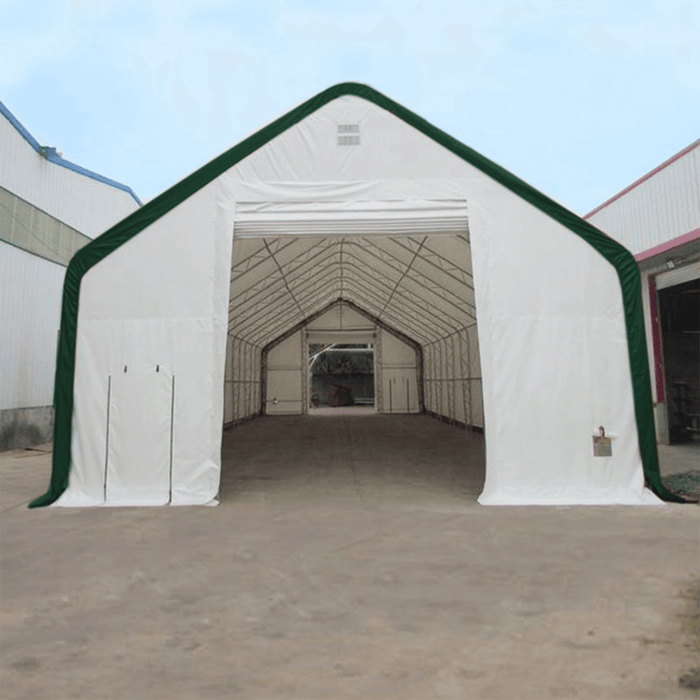 Chery Industrial Gold Mountain Double Truss Storage Shelter 40′ W × 80′ L × 23′ H