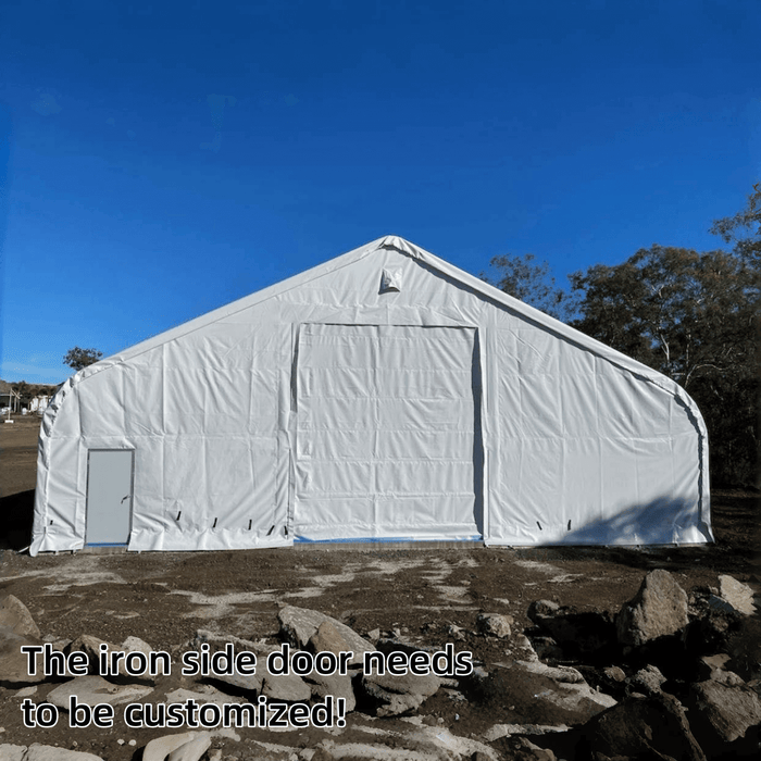 Chery Industrial Gold Mountain Double Truss Storage Shelter 50′ W × 100′ L × 23′ H