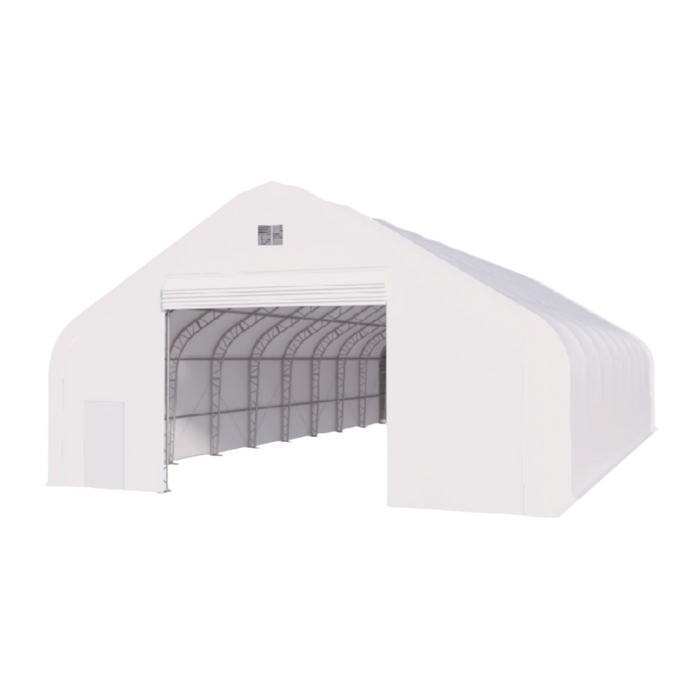 Chery Industrial Gold Mountain Double Truss Storage Shelter 50′ W × 80′ L × 23′ H