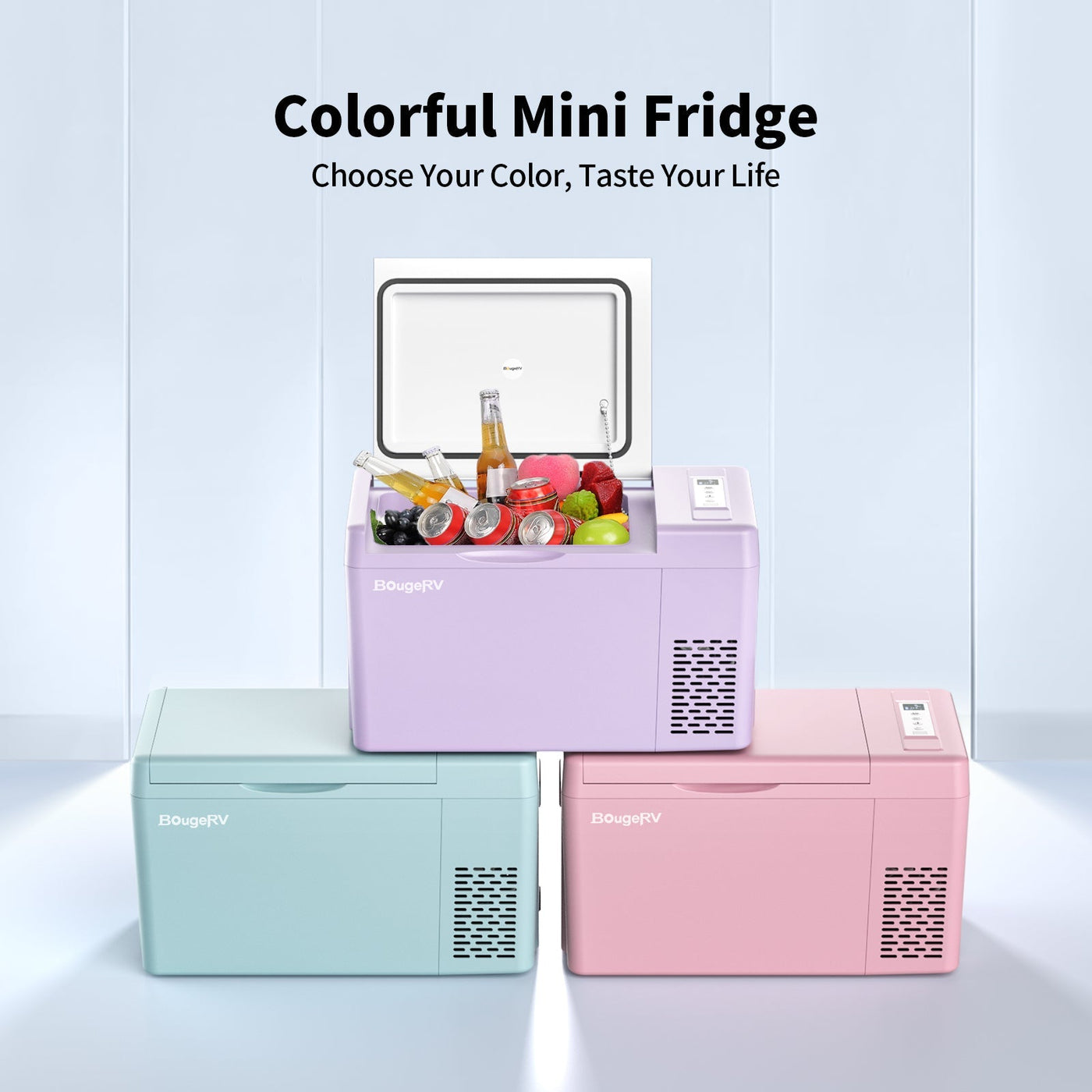 BougeRV 12V 23 Quart Pink Mini Fridge — OffGrid Lux