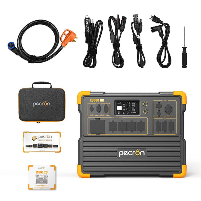 PECRON E3600LFP Solar Generator Kit 3600W 3072Wh (Pre-OIrder: ETA Mid October)