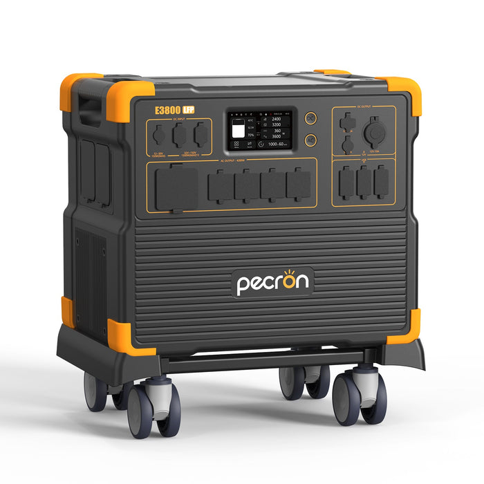 PECRON E3800LFP Portable Power Station 4200W 3840Wh with Free Cart