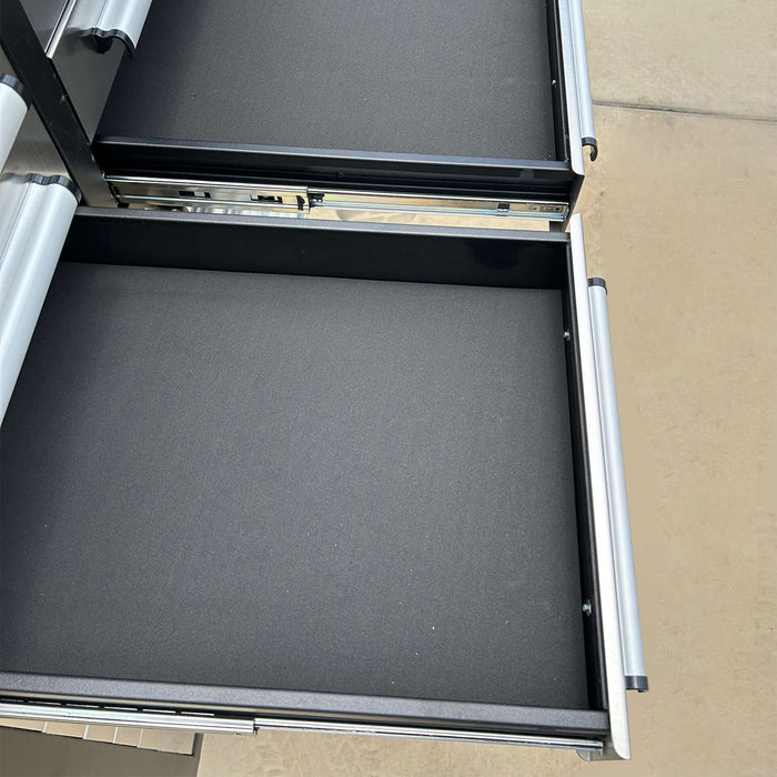 Chery Industrial 9 ft Garage Storage Cabinet with 34 Drawers & 2 Cabinets