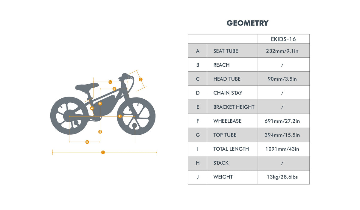 Eunorau ekids16 1.0 kids electric bike 180w 24v 10ah up to 12.5 mph