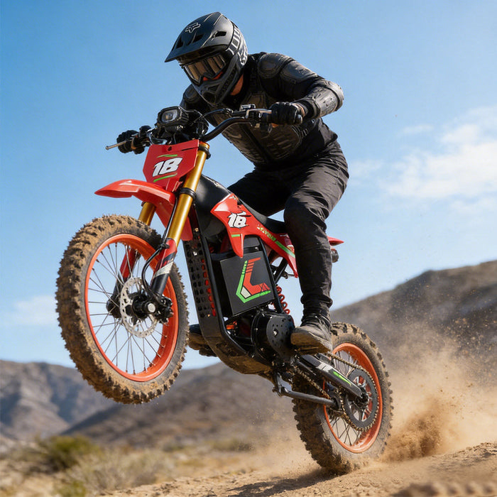 HappyRun | F18 Mid-Drive Electric Dirt Bike for Teens & Adults