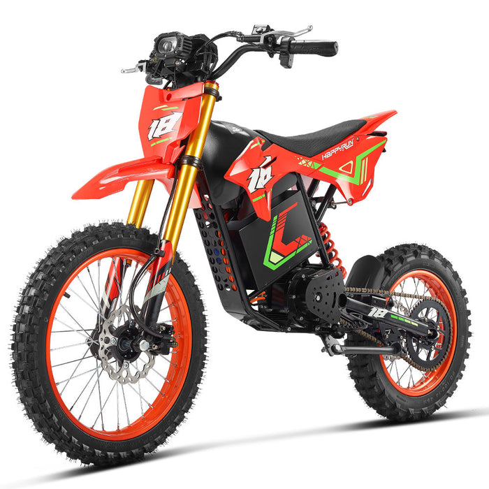 HappyRun | F18 Mid-Drive Electric Dirt Bike for Teens & Adults