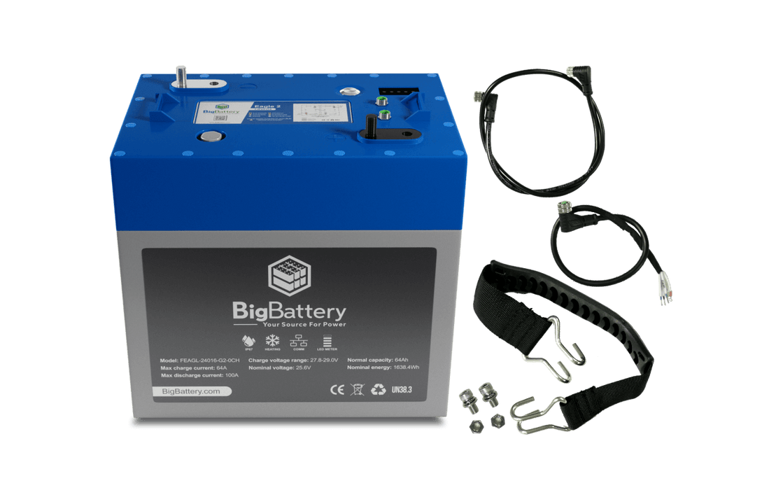 BigBattery 24V 2X EAGLE 2 Battery Kit (128Ah | 3.25kWh)