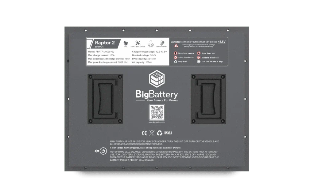 BigBattery 36V RAPTOR 2 – 3.84kWh LiFePO4