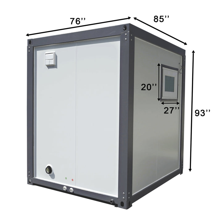 Portable Toilet with Fan‑Shaped Door Shower