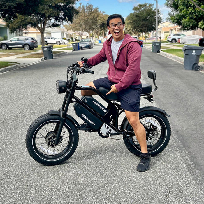 HappyRun G70 Pro Dual-Motor Electric Cargo Bike Dual Battery