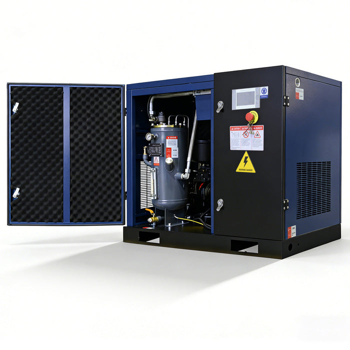 56CFM Rotary Screw Air Compressor, 15HP, 125PSI, 230V 3PHASE 60HZ