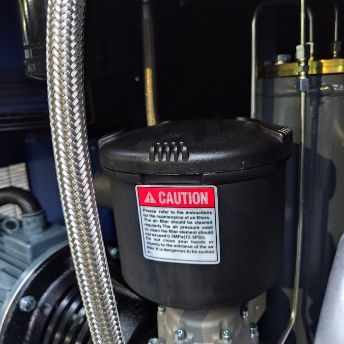 74CFM Rotary Screw Air Compressor, 20HP, 125PSI, 230V 3PHASE 60HZ